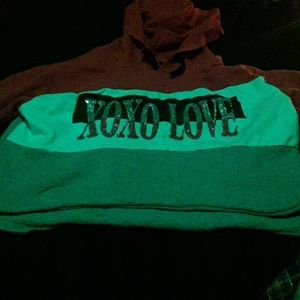 Girls cut off hoodie/shirt